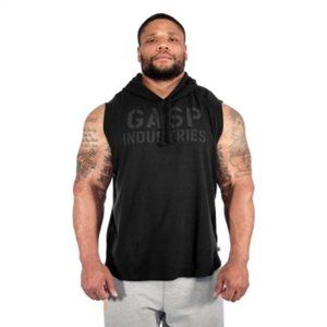 Gasp Thermal Sleeveless Hoodie Washed Black